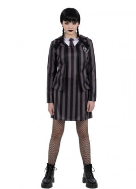 Striped Gothic School Uniform Costume for Girls and Teenagers