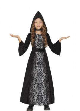 Black hooded vampire costume for girls