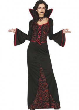 Disfraz de Vampiresa con vestido largo para mujer