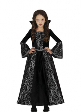 Silver Gothic Vampire Costume for Girls