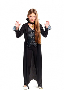 Gothic Vampiress Costume for Girls
