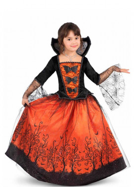 Disfraz de Vampiresa Reina de Halloween para niña