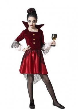 Red Vampire Costume for Girl