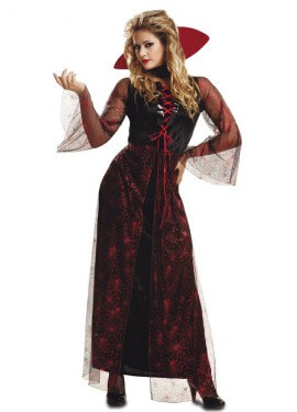 Fato de teia de aranha vampiro para mulher