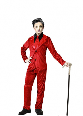 Red Elegant Vampire Costume for Boys