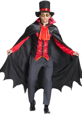 Red Victorian Vampire Costume for Men