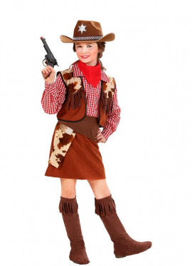 Fato de Cowgirl xadrez para menina