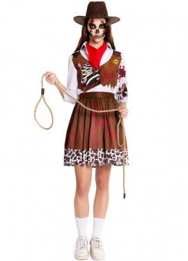 Zombie Cowgirl Costume for Women