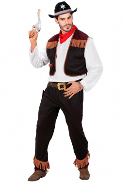 Cowboy costume with vest for men