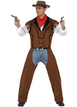 Disfraz de Vaquero marrón para hombres