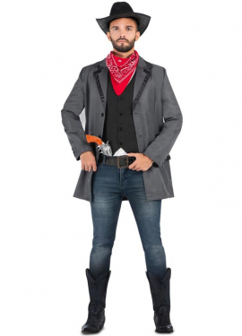 Rebel Gunslinger Cowboy Costume for Men