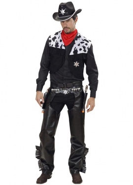 Black Rodeo Cowboy Costume for Men