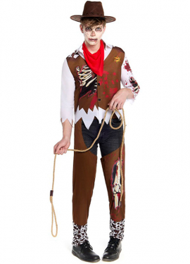 Zombie Cowboy Costume for Men
