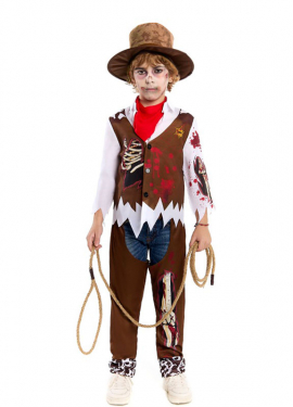 Zombie Cowboy Costume for Boys