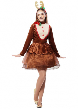 Women's Reindeer Dress Costume