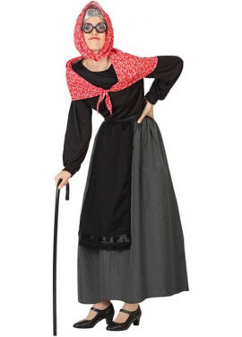 Disfraz de Vieja Feliz para mujer