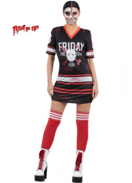 Friday the 13th black and red costume for women