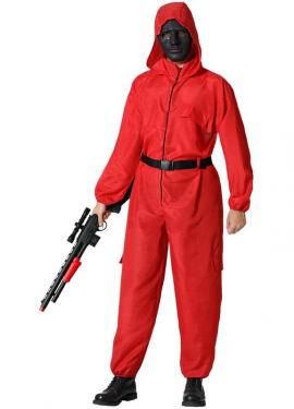 Adult Red Jumpsuit Complicit Vigilante Costume