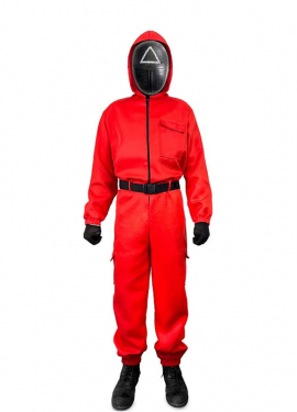 Children's red accomplice vigilante Squid game costume