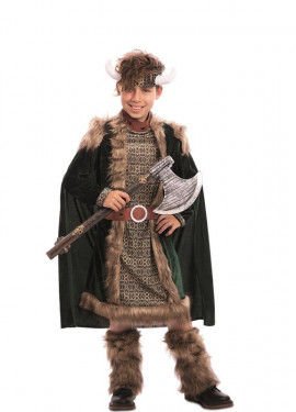 Disfraz de vikingo con capa, casco y cubre botas para niño por 24,50 €