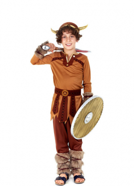 Brown Viking Warrior Costume for Boys