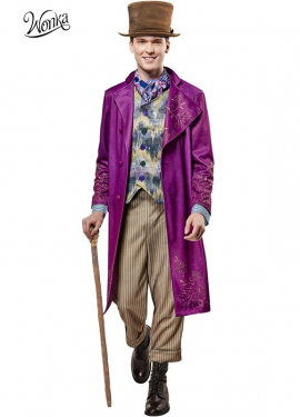 Mens Deluxe Willy Wonka Costume with Hat