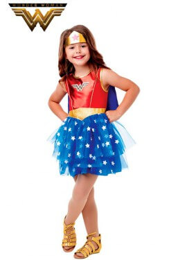 administrar Vibrar autobús Disfraz de Wonder Woman Clásico para niña
