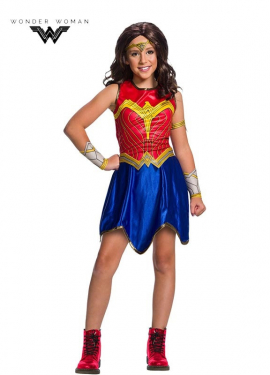 Classic Wonder Woman DC costume with headband for girls