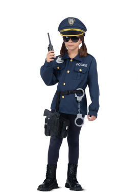 I wanna be a cop with walkie-talkie Kostüm für Kinder