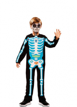 Blue Day of the Dead costume for children