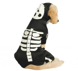 Disfraz Esqueleto brilla en la oscuridad para perro