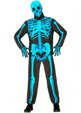 Disfraz Express de Esqueleto Fluorescente para hombre