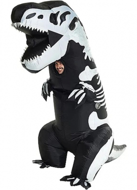 Costume de squelette gonflable T-Rex pour adultes