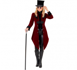 Disfraz o Abrigo Gótico Terciopelo Burdeos para mujer
