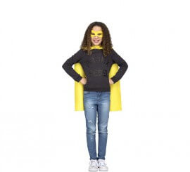 Yellow Super Hero or Heroine Costume or Cape and Mask for children