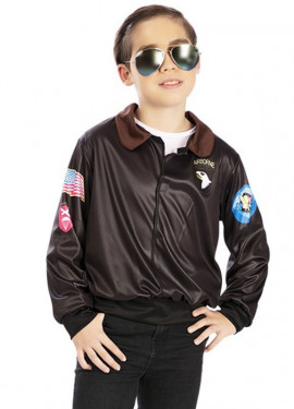 Disfraz de Piloto de Combate Aviador para niño y niña