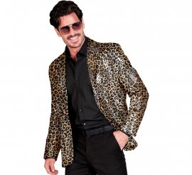 Klassisches Partykostüm oder Jacke mit Leopardenmuster und Animal-Print für Herren