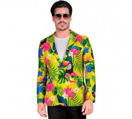 Gelbe tropische Partyjacke für Herren