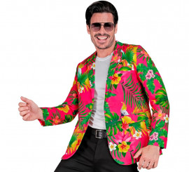 Fuchsia Tropical Partyjacke für Herren