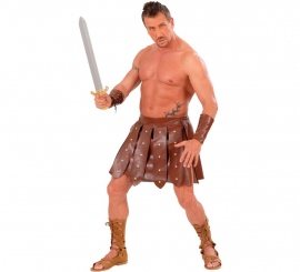 Faux Leather Gladiator Costume or Skirt for Men