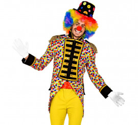 Costume di Carnevale o frac a pois multicolori per uomo