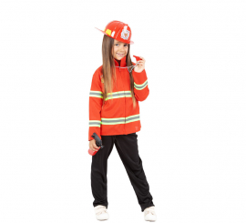 Firefighter Costume or Kit for Kids: Jacket, Helmet, Whistle and Extinguisher