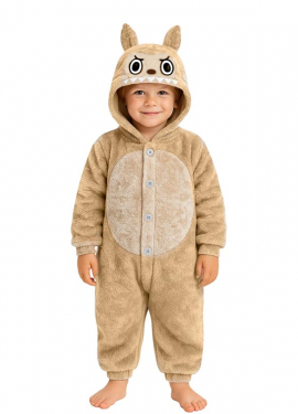 Déguisement ou pyjama Lulu le Monstre beige pour enfants