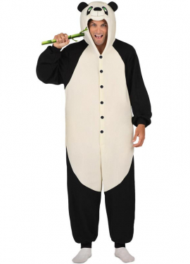 Adult Panda Bear Costume or Pajamas with Hood