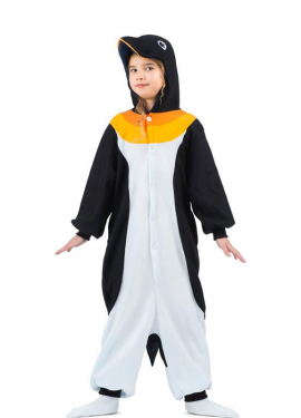 Penguin costume or pajamas with hood for children