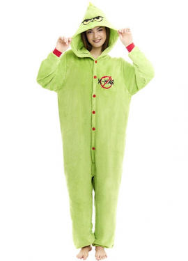 Green Christmas Elf Costume or Pajamas for Adults