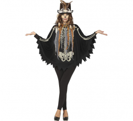 Skeleton Poncho or Costume for Women