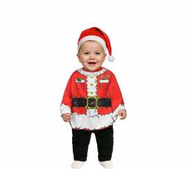 Disfraz o Poncho de Papá Noel para bebé