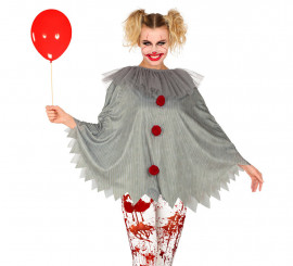 Costume da clown spaventoso o poncho per adulti