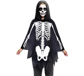 Children's Skeleton Costume or Poncho